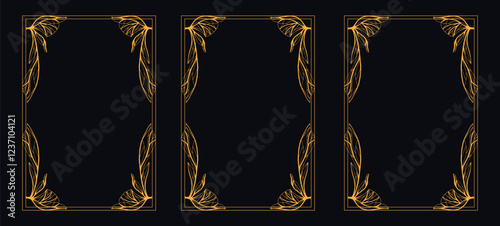  Set of Resizable Decorative Frames,Calligraphic frames, floral rectangular frame, Borders corners ornate frames for certificate floral classic vector designs collection