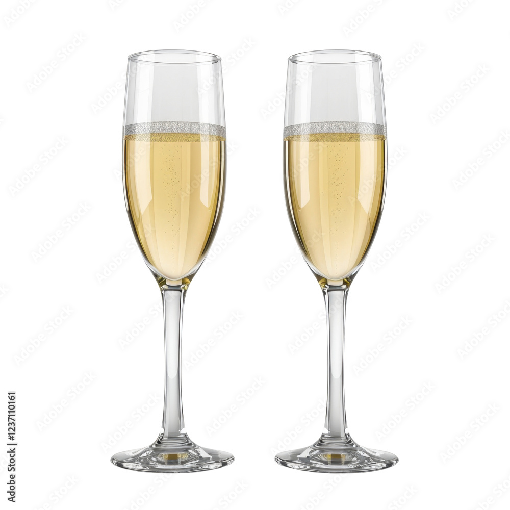 Elegant champagne flutes filled with sparkling beverage, perfect for celebrations and toasting special moments. bubbles create festive atmosphere Elegant champagne flutes filled with sparkling beverage, perfect for celebrations and toasting special moments. bubbles create festive atmosphere