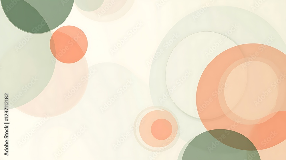 Abstract Pastel Circles Overlapping Design Abstract Pastel Circles Overlapping Design