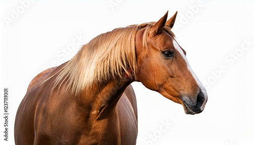 beautiful horse isolated on a white historical past