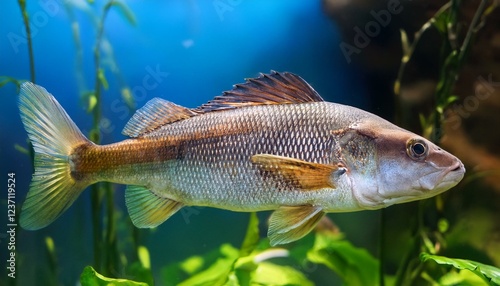 sodier croaker fish in aquarium wildlife animal photo