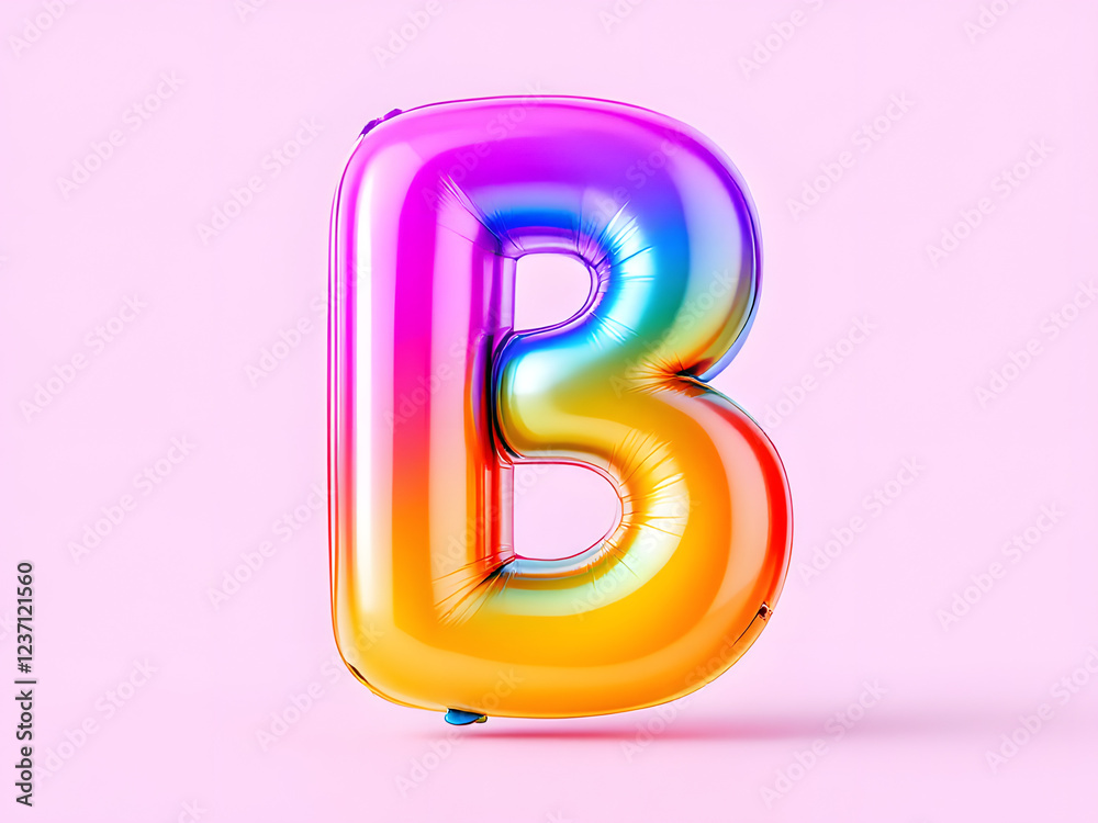 Naklejka premium Vibrant Rainbow Balloon Celebration Decoration