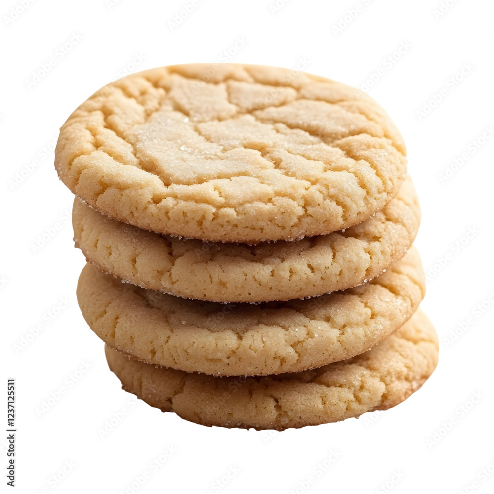 Freshly Baked Sugar Cookies Stack Isolated on Transparent Background Freshly Baked Sugar Cookies Stack Isolated on Transparent Background