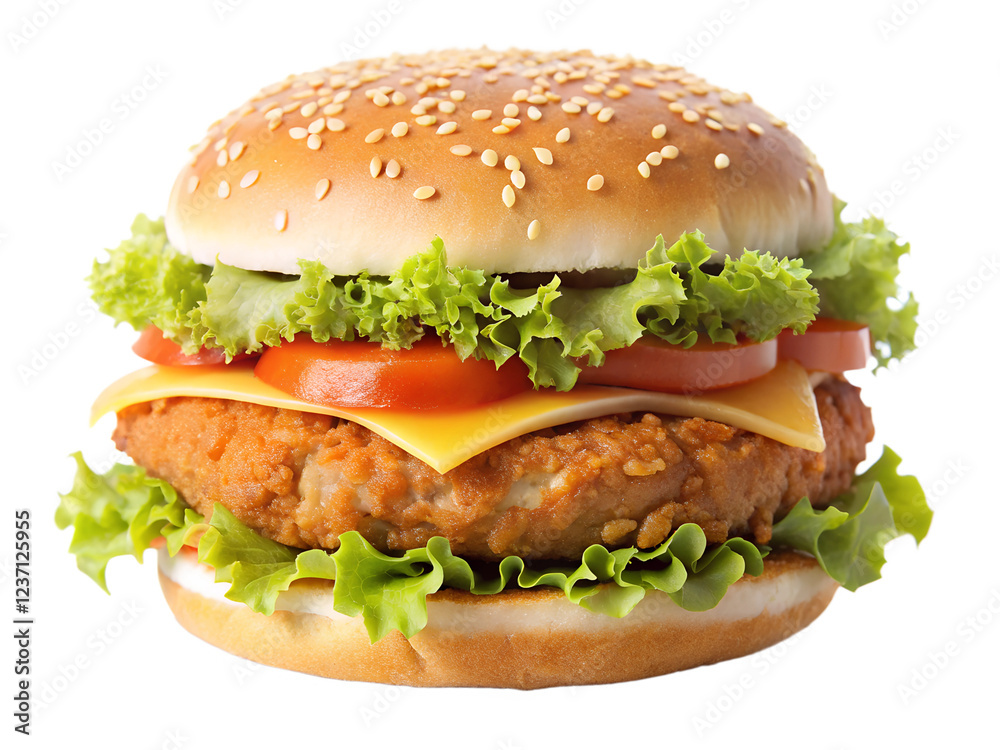 hamburger on white background hamburger on white background