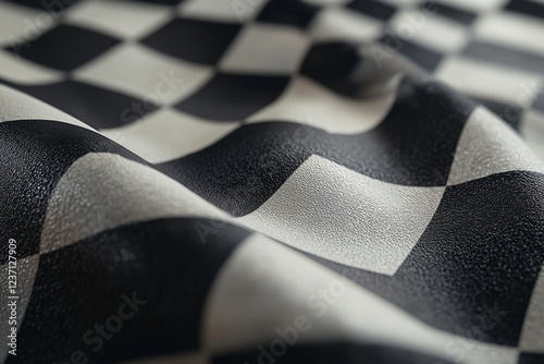 In Dim Conditions: Checkered Flag Fluttering at a Racing Competition
