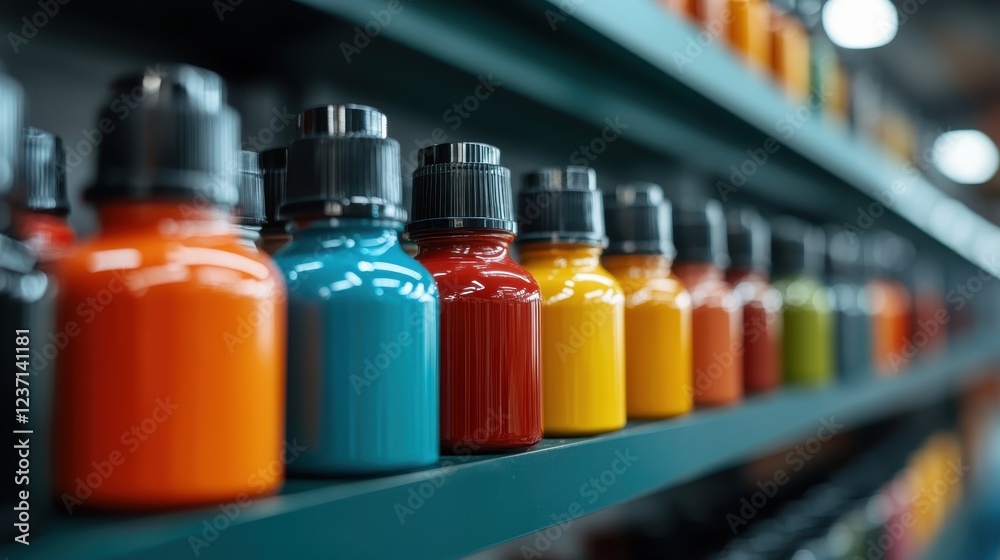 A detailed view of artisan paint jars displaying their rich colors and unique shapes, inviting artists to explore their creative potential. A detailed view of artisan paint jars displaying their rich colors and unique shapes, inviting artists to explore their creative potential.