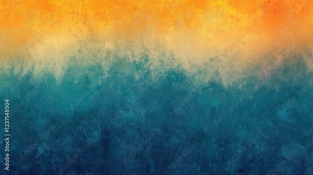 Obraz premium Vibrant textured gradient background with teal and orange color blend