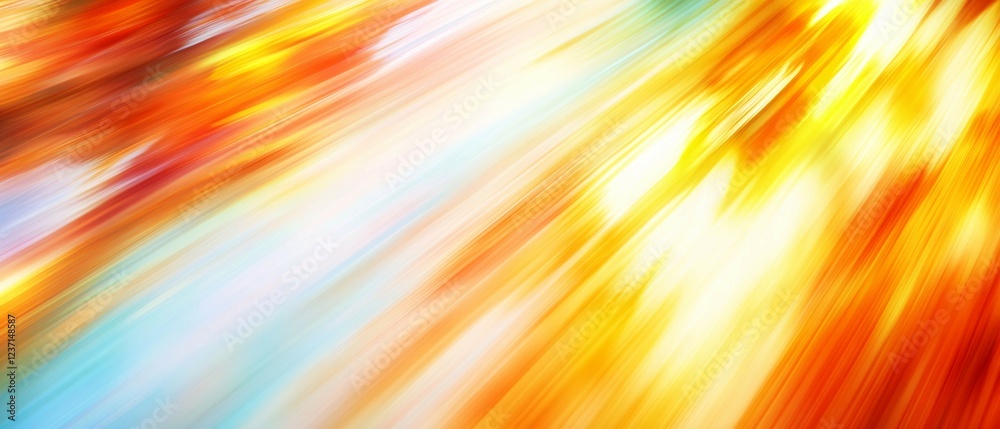 Obraz premium Abstract Orange Yellow And Blue Diagonal Streaks