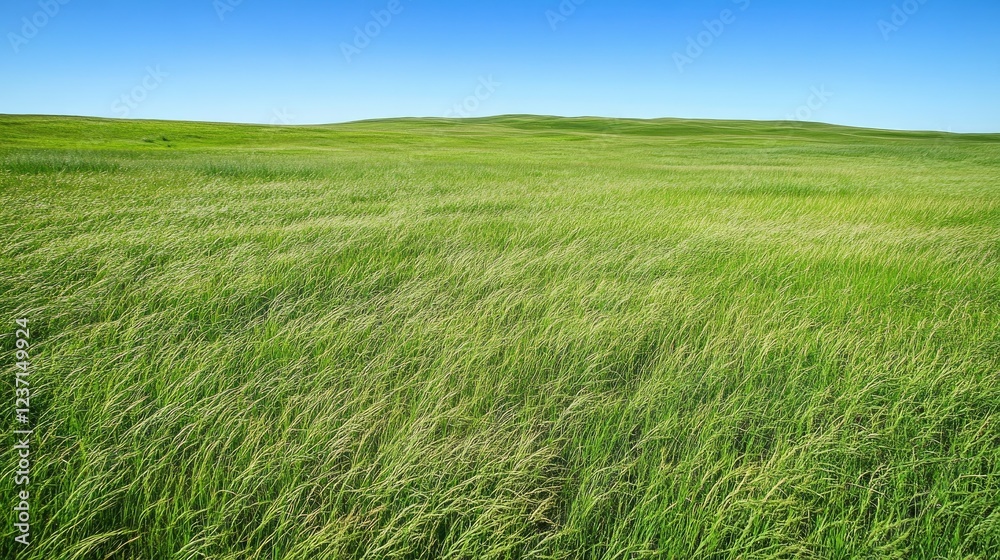 Rolling Green Hills Under a Clear Blue Sky Rolling Green Hills Under a Clear Blue Sky