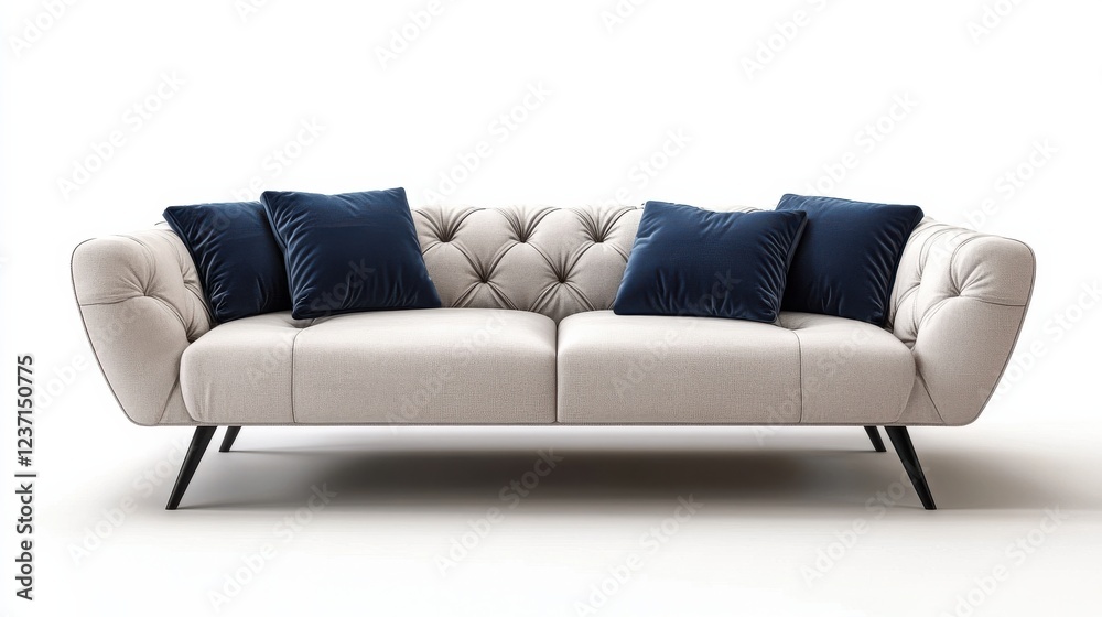 Fototapeta premium modern sofa waiting white background