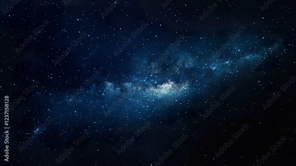 Naklejka premium Enchanted Night Sky with Glowing Stars