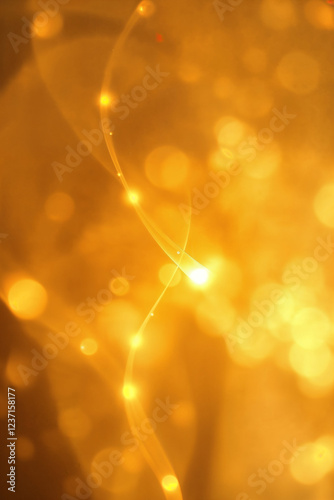 Golden Abstract Light Bokeh Background