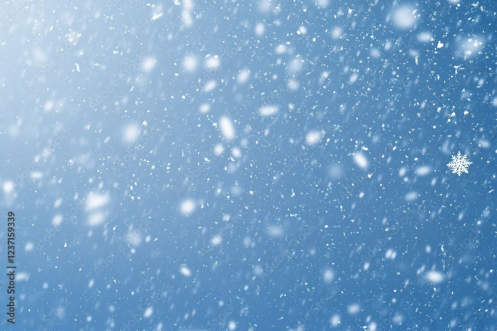 Fototapeta premium Snowstorm Overlay with Delicate Snowflakes