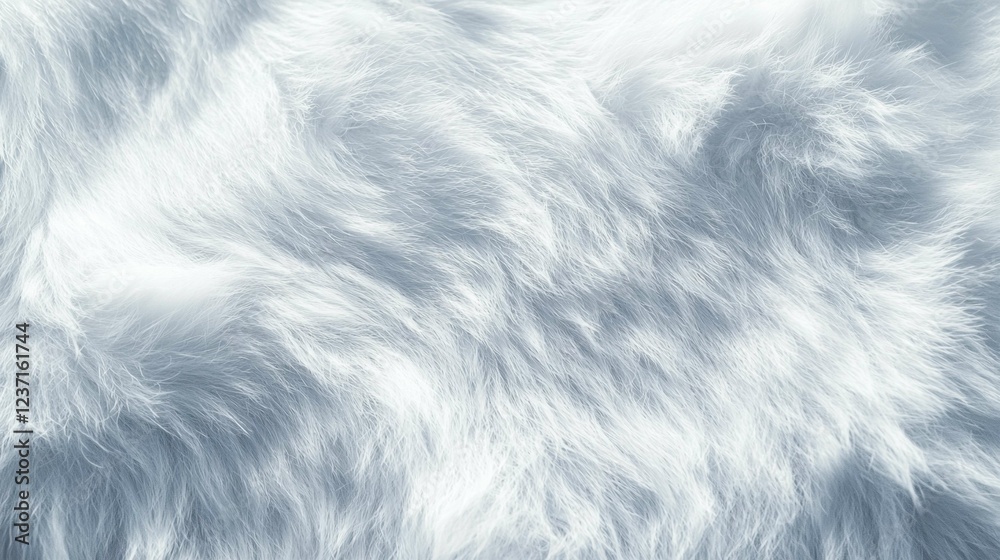 Obraz premium Soft and Fluffy White Fur Texture Background for Creative Projects