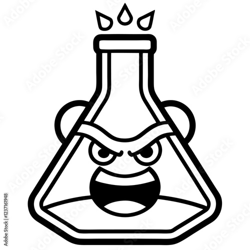 Titration Apparatus Laboratory Research Vector Illustration – Clipart, Line Art & Cartoon Design, High-quality titration apparatus vector illustration – perfect for lab research designs and digital us