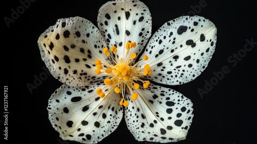 Milky Cream Flower in Macro photo