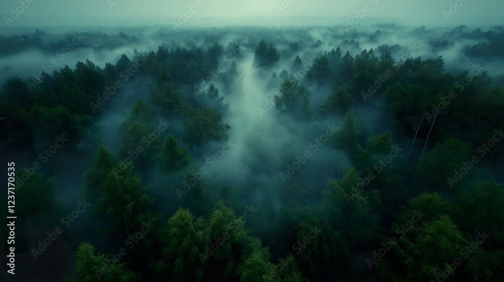 Enchanting Forest Canopy from Above Enchanting Forest Canopy from Above