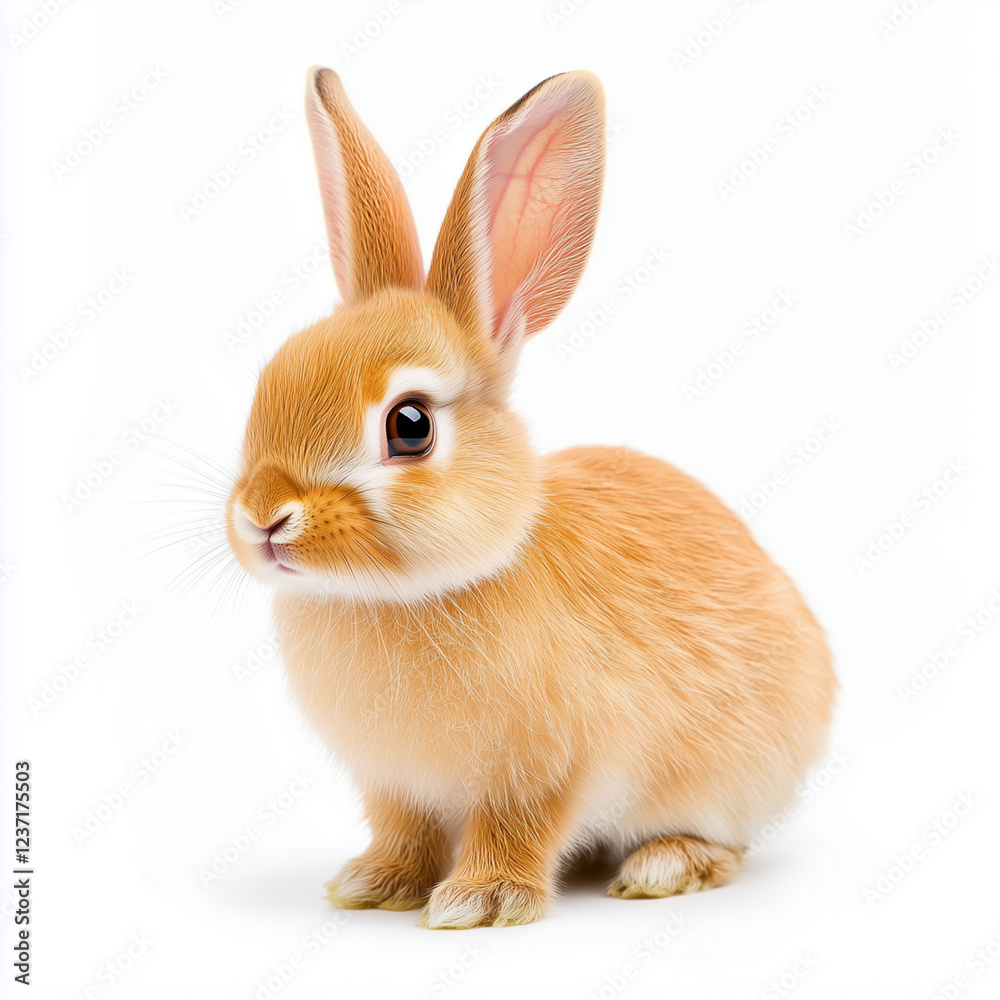 Obraz premium miniature Draft Rabbit isolated