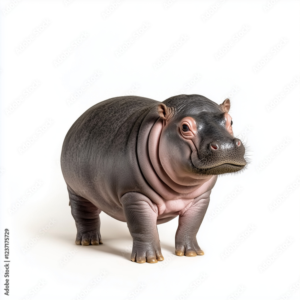 Naklejka premium Pygmy Hippo isolated