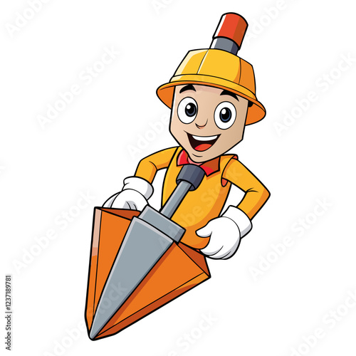 Plumb Bob Construction Tool Vector | Clipart, Cartoon & Line Art Illustration,  Plumb bob construction tool vector illustration, clipart, and line art design on a white background.