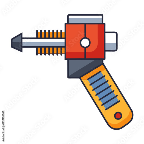 Fastening Tool Vector | Construction Tool Clipart & Line Art Illustration, High-quality fastening tool vector illustration with clipart, line art, and cartoon design.