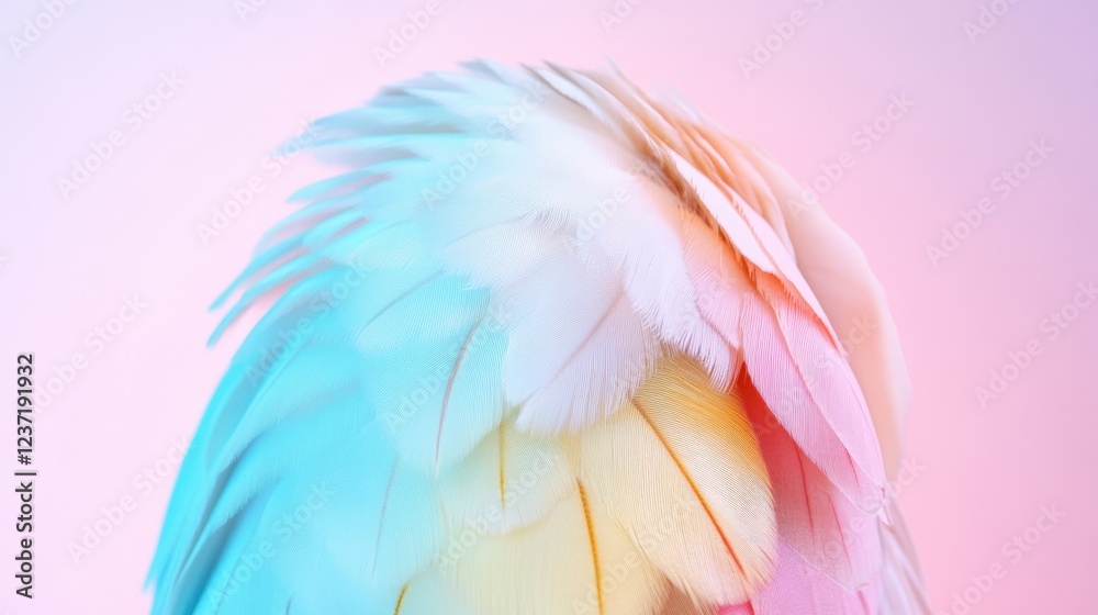 Fototapeta premium Pastel Bird Feathers Softly Graded Hues