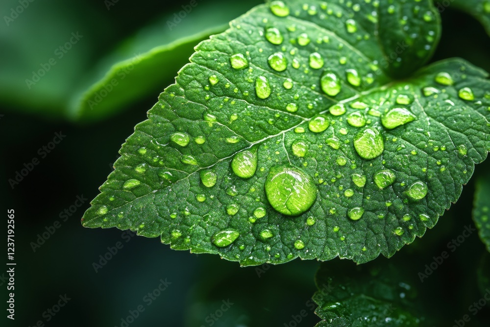 Enchanting Close-Up View of Fern Leaf Covered in Glistening Water Droplets Portraying Intricate Natural Beauty and Patterns Enchanting Close-Up View of Fern Leaf Covered in Glistening Water Droplets Portraying Intricate Natural Beauty and Patterns