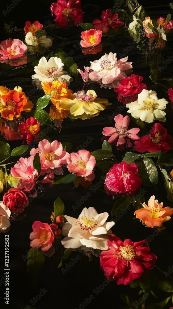 custom made wallpaper toronto digitalA Stunning Floral Arrangement in a Dark Setting