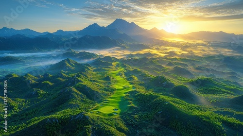 Sunrise Over Mountain Golf Course