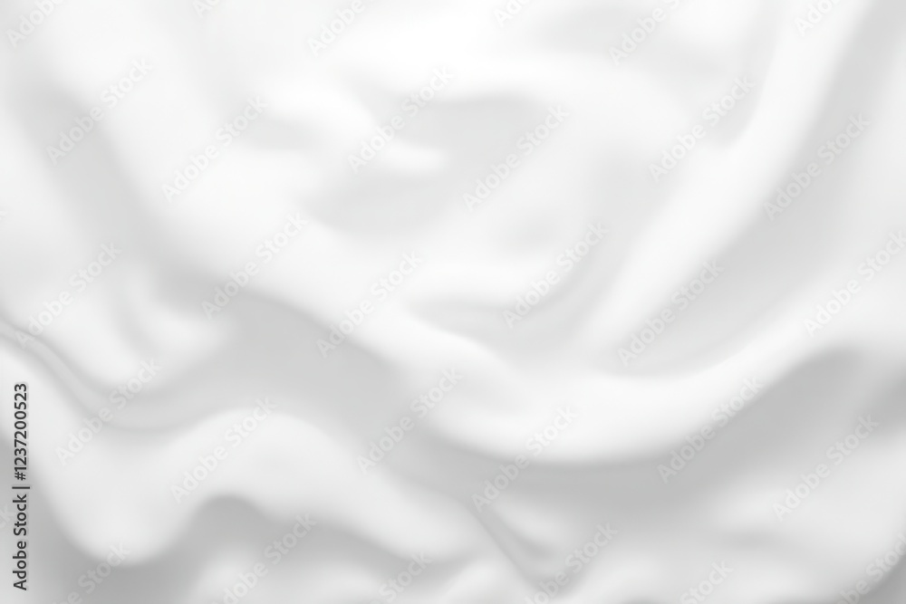 Naklejka premium Soft White Fabric Texture with Gentle Waves and Drapery Effects
