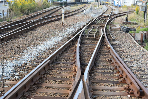 鉄道線路の分岐ポイント
