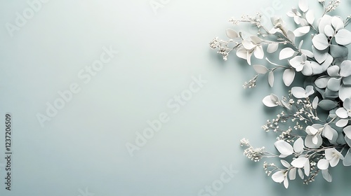 White Eucalyptus and Baby Breath Floral Arrangement