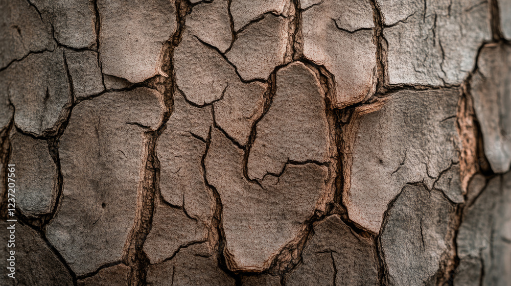 Fototapeta premium Detailed view of textured tree bark featuring vibrant moss and earthy tones