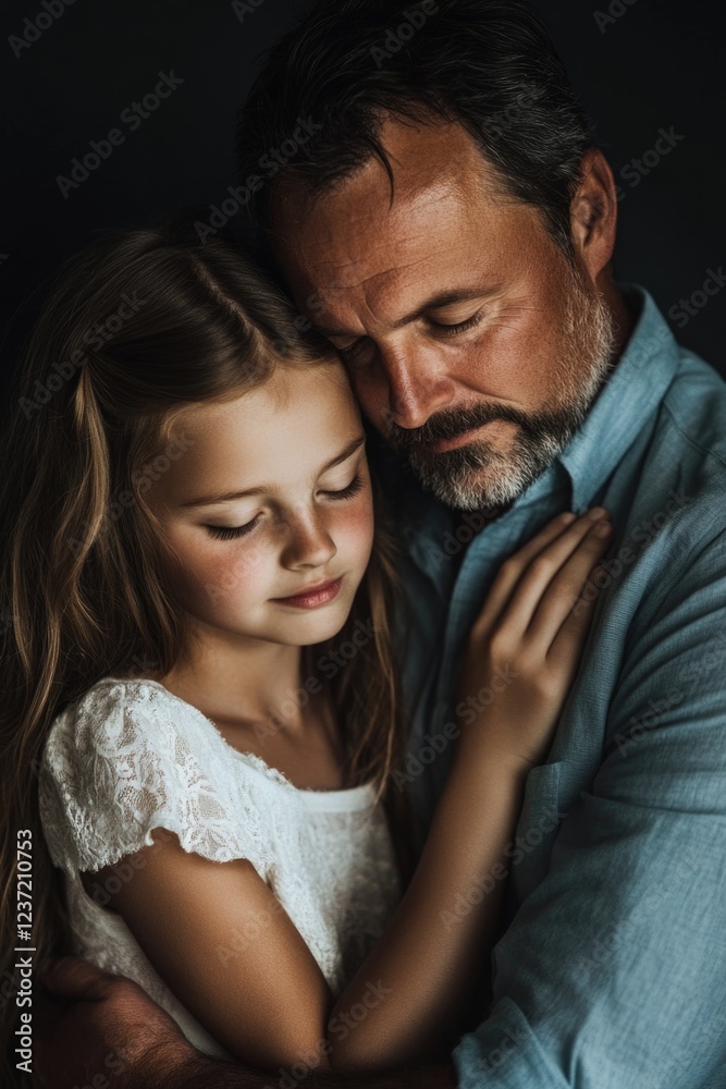 Loving embrace between parent and child Loving embrace between parent and child