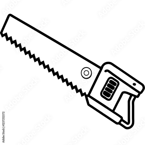 Reciprocating Saw (Sawzall) Tool Construction Tool Vector Illustration – Cartoons, Clipart, Line Art, Vector design of reciprocating saw tool with white background – ideal for construction and DIY