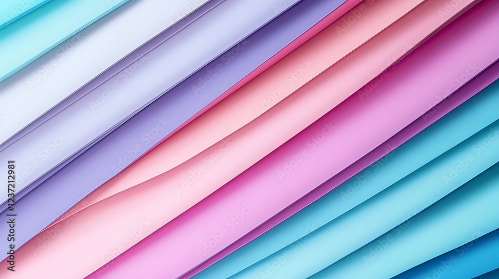 Obraz premium Abstract Pastel Colored Diagonal Layered Stripes