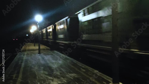 Wallpaper Mural Trains on the rail in the railway station , night video with train , landscape with traine Torontodigital.ca