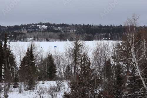 Wallpaper Mural Snow covered town of Ely and Rainey Lake on the Minnesota and Canadian border.  Torontodigital.ca
