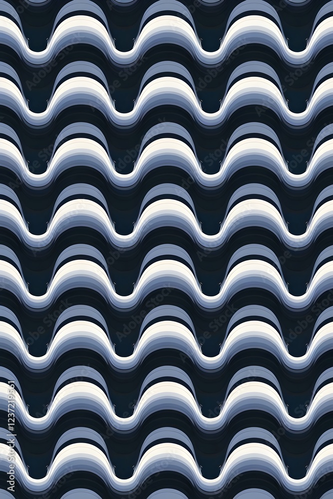 Abstract Wave Pattern Blue, White, Grey Shades Seamless Design. Generative AI Abstract Wave Pattern Blue, White, Grey Shades Seamless Design. Generative AI
