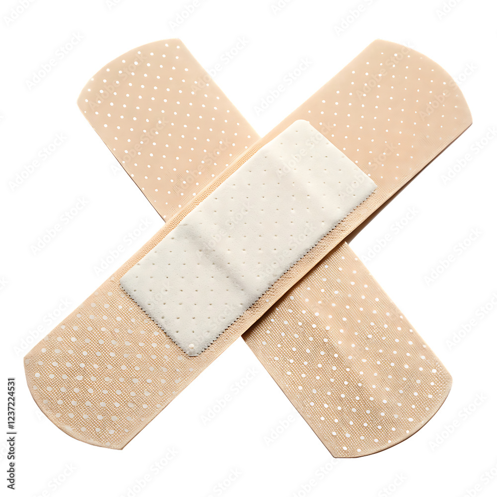  Assorted Adhesive Bandages isolated on white background as transparent. PNG.AI GENERATED