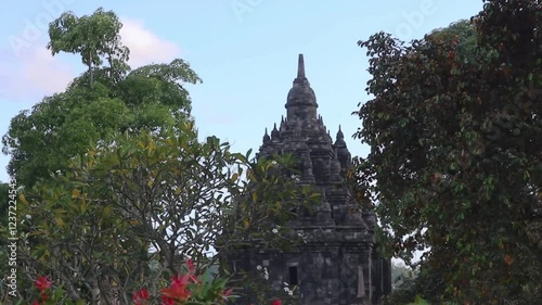 The top of Sojiwan Temple among the trees photo