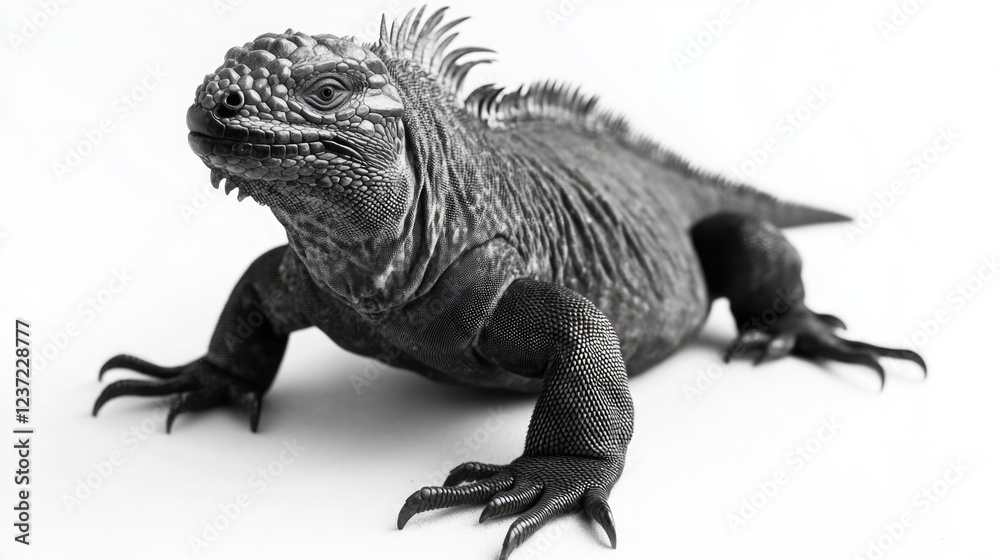 Fototapeta premium Three-dimensional rendering of a legless lizard, showcasing skin texture and scale pattern. This is an example of the animal's natural appearance.