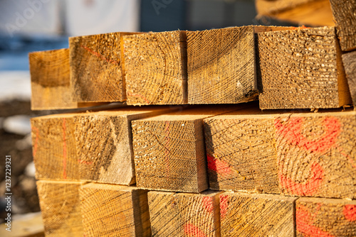 drewno konstrukcyjne -drewno na budowę - słupki kwadratowe / prostokątne - kątówki - cena drewna