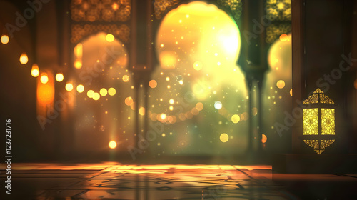 Wallpaper Mural A warm, atmospheric interior with intricate arches and soft lighting, evoking a mystical ambiance. Torontodigital.ca