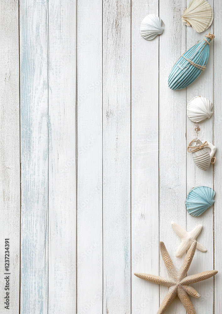 Maritimer Holzhintergrund – Digitales Papier im DIN A4-Format für Scrapbooking und DIY mit Textfreiraum