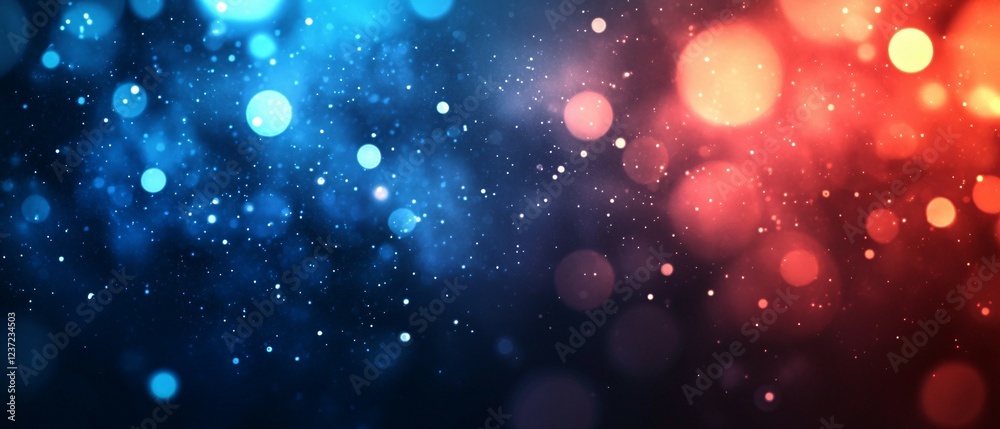 Abstract Blue And Red Bokeh Background With Sparkles Abstract Blue And Red Bokeh Background With Sparkles