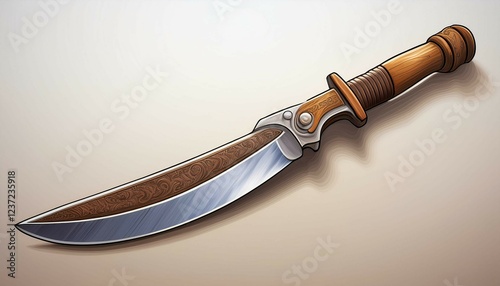 hunting knife on a white background