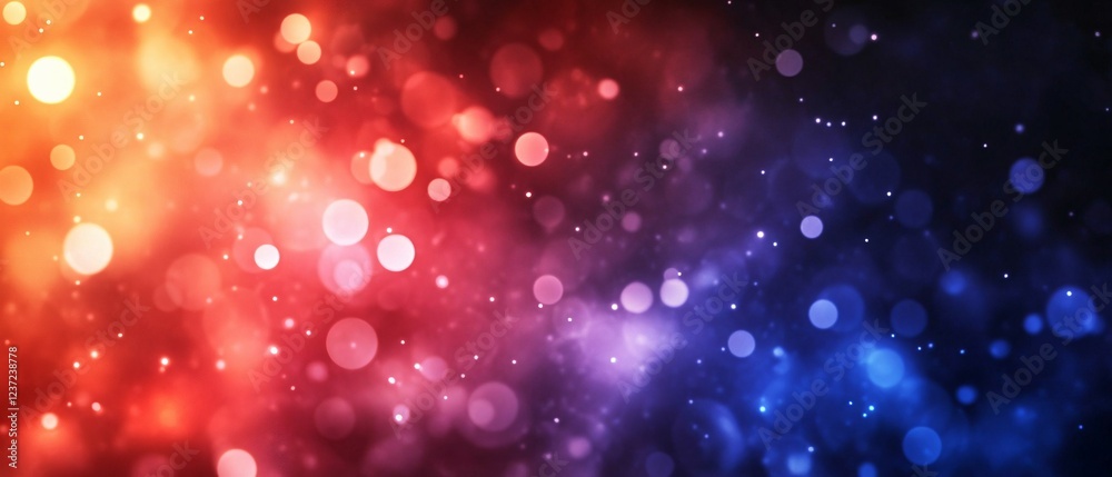 Fototapeta premium Abstract Red And Blue Bokeh Lights Background