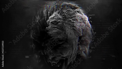 Bad AI chat bot glitch malware hacker in latent space 4K resolution
