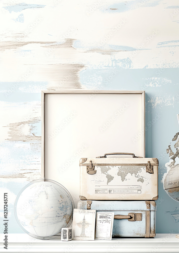 Nostalgischer maritimer Hintergrund - Vintage Reise Papier mit Textfreiraum